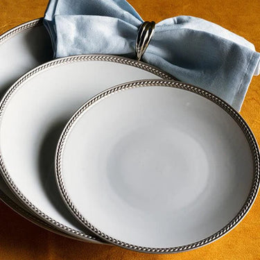 Soie Tressée Dinnerware, Platinum