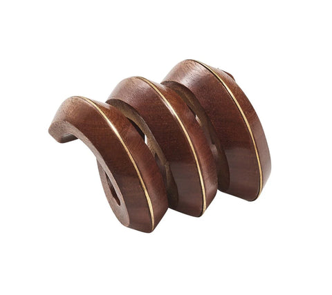 Tendril Napkin Ring in Brown & Gold, Set of 4