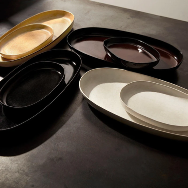 Terra Oval Platter, Stone