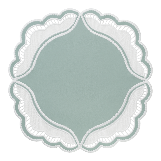 Oyster Faux Leather Placemats, Set of 2