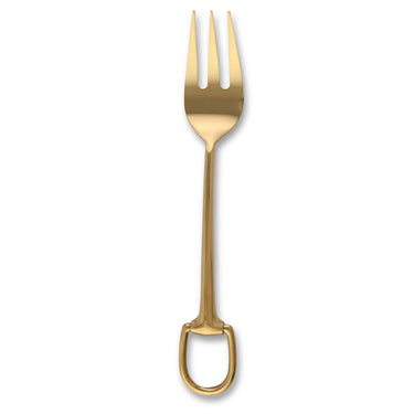 Stirrup Serving Fork, Stainless Steel Shiny Gold