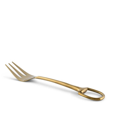 Stirrup Serving Fork, Stainless Steel Shiny Gold