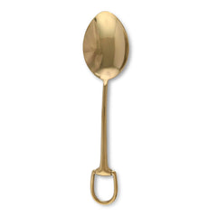 Stirrup Serving Spoon, Stainless Steel Shiny Gold
