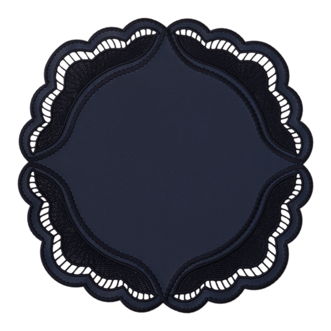 Oyster Faux Leather Placemats, Set of 2