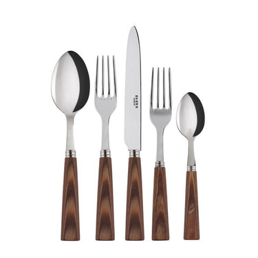 Nature Light Press Wood Five Piece Place Setting