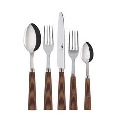 Nature Five Piece Place Setting, Light Press Wood