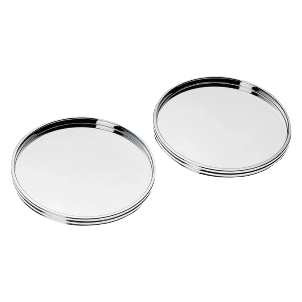 K&T Silver-Plated Coasters, Set of 2