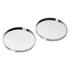 K&T Silver-Plated Coasters, Set of 2
