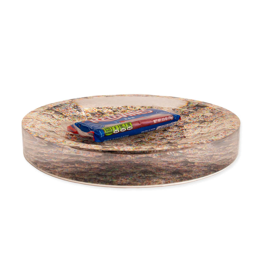 Oversized Candy Dish, Rainbow Drop