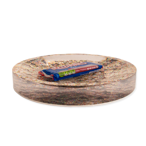 Oversized Candy Dish, Rainbow Drop