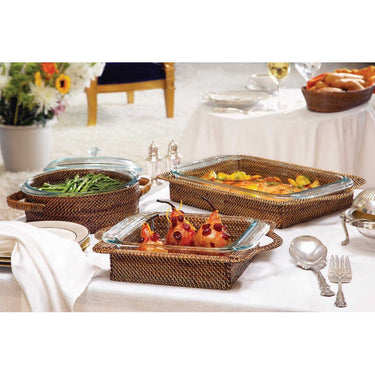 Square Pyrex Holder with Glass