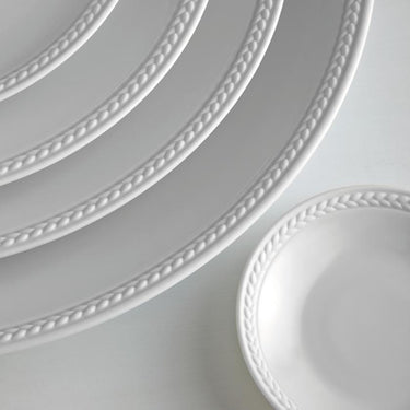 Soie Tressée Dinnerware, White