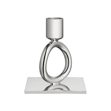 Vertigo Silver-Plated Single-Ring Candlestick