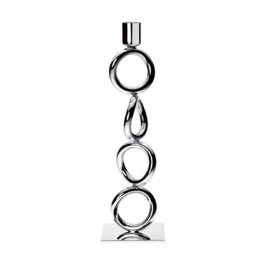 Vertigo Silver-Plated 4-Ring Candlestick