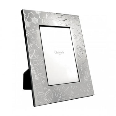 Graffiti Silver-Plated Picture Frame, 4 x 6"