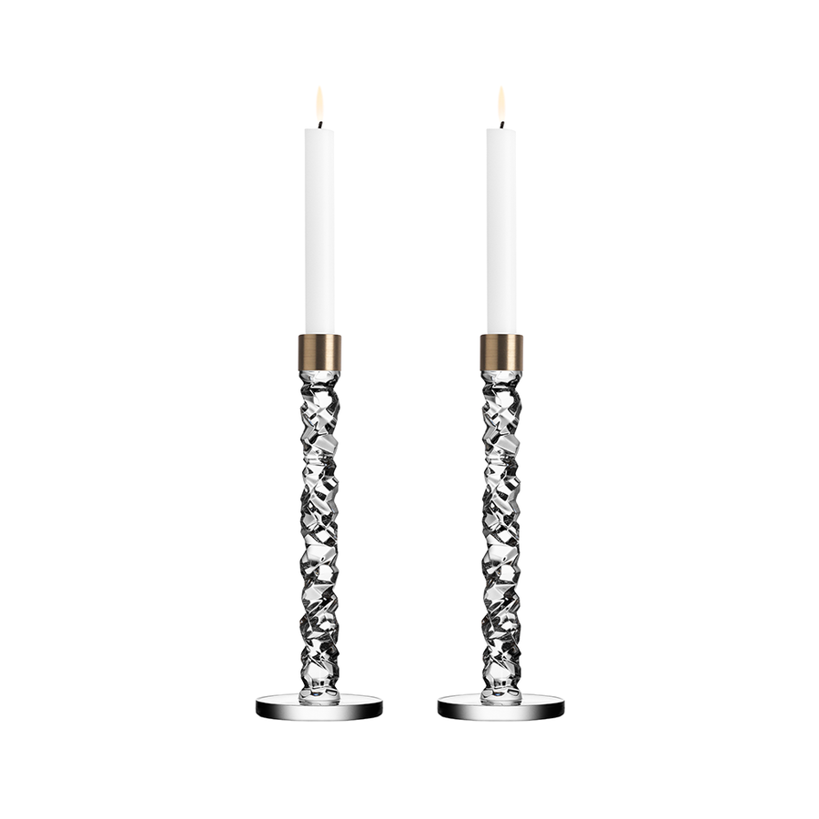 Carat Candlestick, Large, Set of 2
