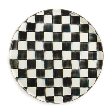 Courtly Check Enamel Round Tray