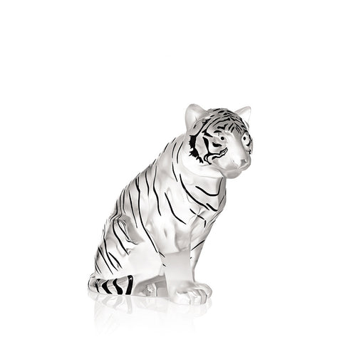 Sitting Tiger Crystal Sculpture