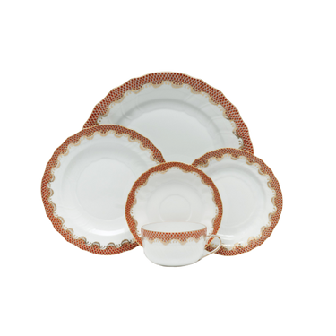 Fish Scale Dinnerware, Rust