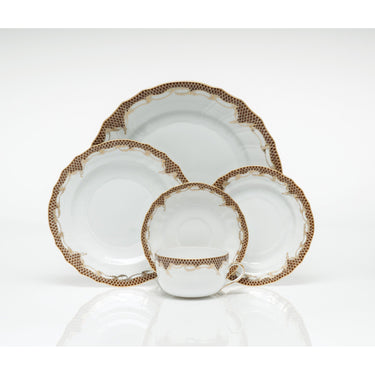 Fish Scale Dinnerware, Brown