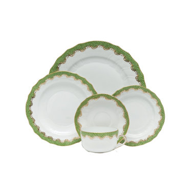 Fish Scale Dinnerware, Evergreen