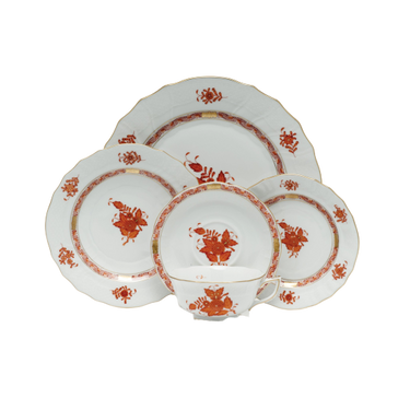 Chinese Bouquet Dinnerware, Rust