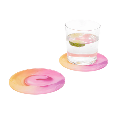 Acrylic Coaster, Raspberry, Set of 4