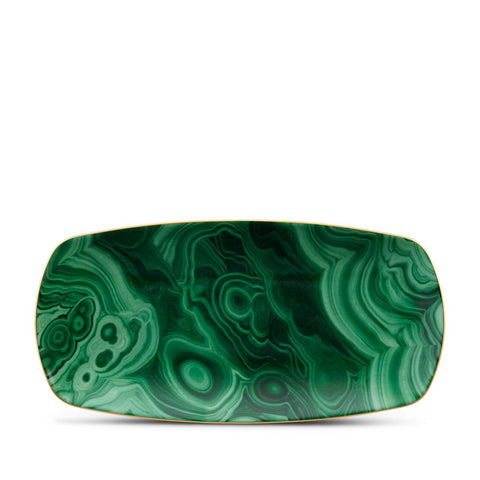 Malachite Rectangular Tray, Medium