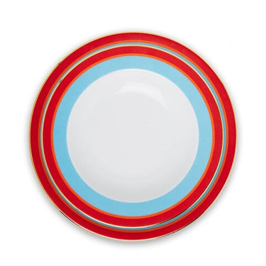 Rainbow Azzurro Soup & Dinner Plate Set, Rainbow Azzurro