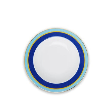 Rainbow Blu Soup & Dinner Plate Set, Rainbow Blu