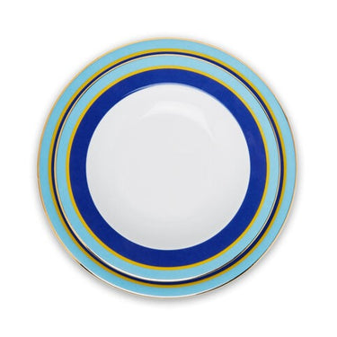 Rainbow Blu Soup & Dinner Plate Set, Rainbow Blu