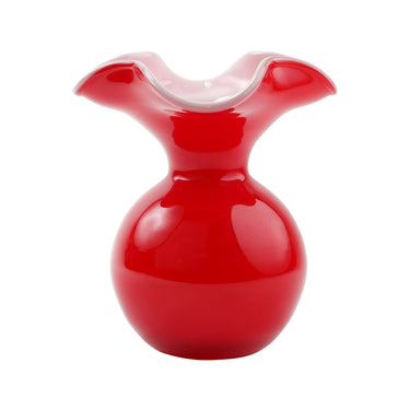 Hibiscus Glass Fluted Vase, Small