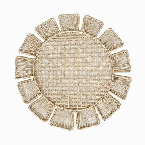 Raffia Petal Placemat, Set of 4