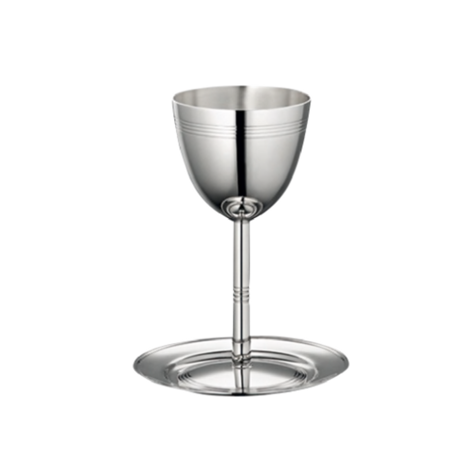 Christofle | Silver-Plated Kiddush Cup and Saucer