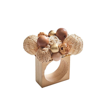 Java Napkin Ring, Set of 4