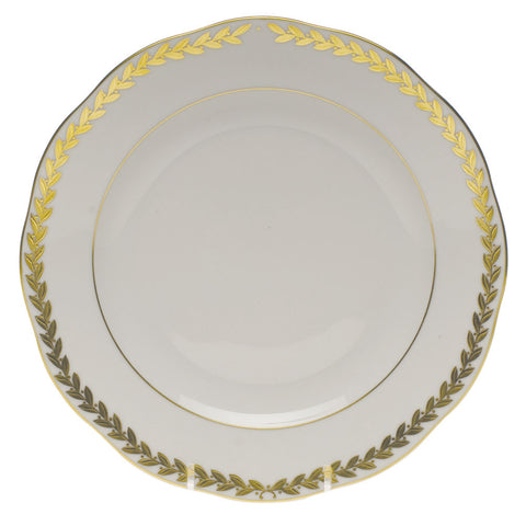 Golden Laurel Dessert Plate