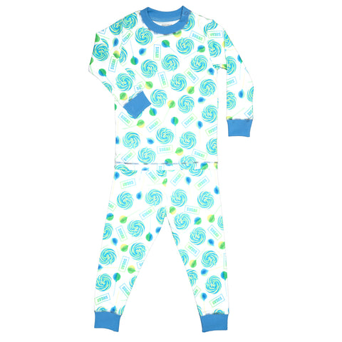 Blue Lollipops Two Piece PJ Set