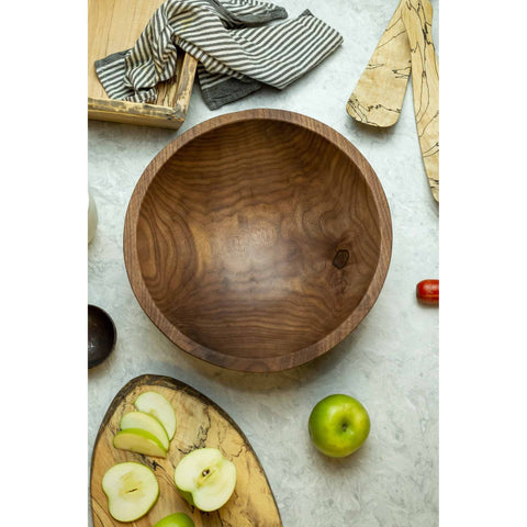 Classic Round Black Walnut Bowl