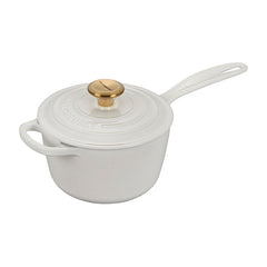 Small saucepan Ø 8 cm stainless steel with gold plated handle