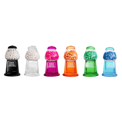 Rainbow Gumball Machine Sculpture, Set of 6