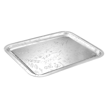 Graffiti Silver-Plated Rectangular Tray, Large