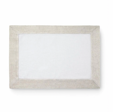 Filetto Placemats, White/Gold, Set of 4