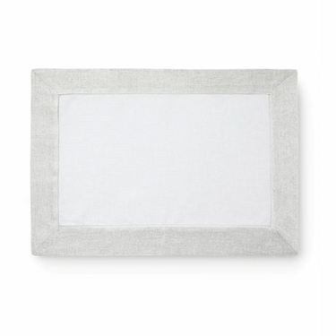 Filetto Placemats, White/ Silver, Set of 4