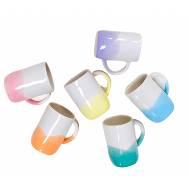 Rainbow Mugs, Set of 6