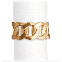 Cuban Link Napkin Rings, Set of 4