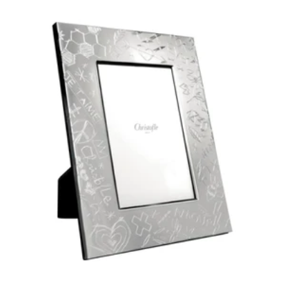 Graffiti Silver-Plated Picture Frame, 5 x 7