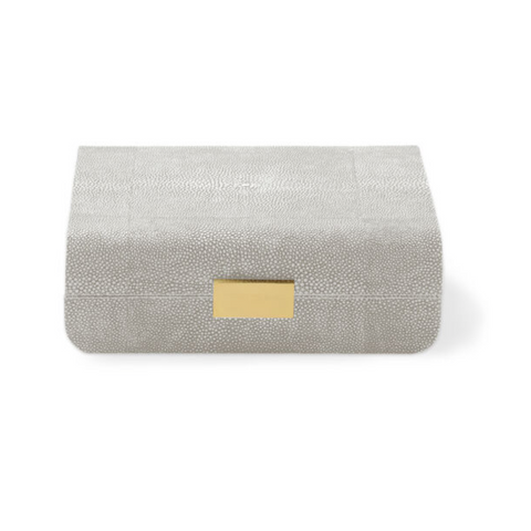 Modern Shagreen Jewelry Box, Small