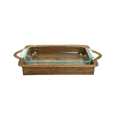 Square Pyrex Holder with Glass