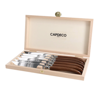 Orio Wood Steak Knives, Set of 6