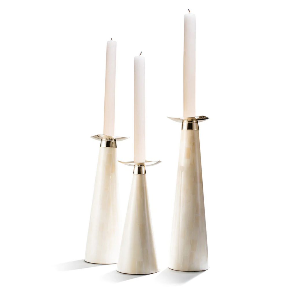 Bone Candle Holder Trio